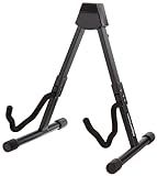 Amazon Basics Adjustable Folding Guitar Stand, A-shape, Fully Assembled - For School Music Program, Concerts & Multiple Users, Black, 8.66 x 15.16 x 3.74 inches