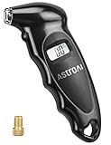 AstroAI Digital Tire Pressure Gauge 0-150PSI, Accurate in 0.1 Increments, Backlit LCD and Presta Valve Adaptor Included, 4 Units of Measurement for Car Truck Bicycle, Black