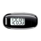 3D Pedometer for Walking, Simple Walking Step Counter with Removable Clip and Strap, USB Rechargeable Step Tracker with Backlight, Accurate Step Counter for Men Women Kids Seniors