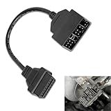 Bookeel Car Scanner Diagnostic Tool Conversion Cable – 22-Pin to 16-Pin OBD2 Adapter, 11.81" Length, Portable Vehicle Connection Cable for Repair (Black)