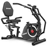 Recumbent Exercise Bike, Stationary Bike for Home with Arm Exercise
