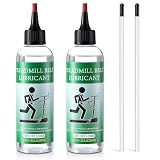 8oz Treadmill Lubricant for Belt, 100% Silicone Oil High Temperature Resistant and Stable Walking Pad Lube with 2 Steel Application Tubes and Precision Screw Caps for Most Types of Treadmills