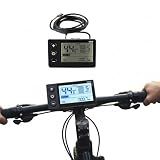 S866 Ebike Display - 24V 36V 48V Waterproof IP65 Scooter Meter with SM Plug, Large Backlit Screen for Ebike/Scooter (Fits 22.2mm/0.9in Handlebar, No. 2 Communication Protocol)