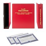 LLC Kit (Red) - Binder, Slipcase, Operating Agreement, Membership Certificates & Index Tabs