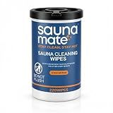 SaunaMate Sauna Cleaning Wipes, 220 Count, Unscented Disposable Sauna Wipes, Cleans Sweat, Oil & Grime Between Uses, For Sauna Benches & Backrests, Home, Gym & Commercial Use