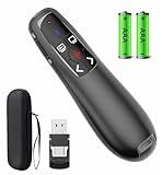 Presentation Clicker with Case Storage, Wireless Presenter Remotes with USB-A&C Receiver,Suitable for Both Desktop Computers and laptops, Mac Keynote,Including Batteries and Storage Bag,LBBYDDLL