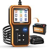 UMEIJA OBD2 Scanner with Upgrade Battery Tester - Diagnostic Tool for Cars That Check Engine Light & Emissions Readiness Read and Clears Vehicle Error Codes for All OBD II Protocol Vehicles Since 1996