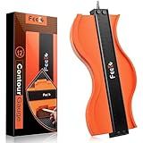 Contour Gauge (12 Inch) with Lock Profile Tool, Christmas Gifts for Men Dad Husband Him Super Contour Duplicator Men Gifts Woodworking Tools Carpenter Tools Construction Outline Angle Measuring Tool