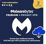 Malwarebytes Premium + Privacy VPN bundle | 1 Year, 2 Devices | Windows, Mac OS, Android, Apple iOS, Chrome [Online Code]
