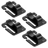 Fyntave 4 Pcs Hydration Tube Clips Black Water Bladder for Hydration Pack Bladder Drinking Tube Trap Strap Clip Pack Tubes Outdoor Backpack Clamp Hose Clip Camping and Hiking Accessories