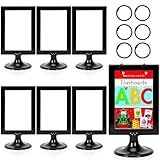 6 Pcs Mini Anchor Chart Stand,4 x 6 Inches Double Sided Card Display Holder Anchor Chart Stand for Classroom Teaching Organization Interactive Presentations Display Accessories