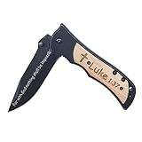 MRSLYFQH Christian Scripture Gifts Utility Tool,Engraved Bible Verse Catholic Confirmation Baptism Gifts,Personalized Pastor Gifts (Luke 1:37)