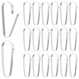 Lnngub 20 Pcs Real Estate Sign Clips,Stainless Steel Real Estate Sign Rider Clips Sign Holder Clip Metal Sign Hooks for Hanging Posts Open House Plaque Signs
