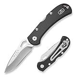 Buck Knives 722 Spitfire Folding EDC Knife, 3-1/4” Pocket Knife Blade, Lockback Design, Aluminum Handles, 420HC Stainless Steel Drop Point Folding Blade, Knife Made in the USA, Black, 3.2 oz