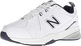 New Balance Men's 608 V5 Casual Comfort Cross Trainer, White/Navy, 11 Wide