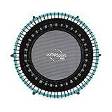 JumpSport 350 Pro Fitness FlexBounce Trampoline, Indoor Home Gym Cardio Workout Equipment with 4 Elastic Cords, 39 Inch, Teal and Black