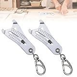 Portable Precise Thread Size Checker Keychain,Thread Size Verification Tool, Quick Hand Measuring Tool Nuts and Screws Thread Checker for Fast and Precise Measurement (1pc)