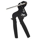 Cable Tie Gun 8.27 x 4.72 x 0.47'' Stainless Steel Cable Tie Gun Automatic Tensioner Cutter Tool Adjustable Max Tie Width 12 mm