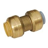 Cash Acme U4008LF SharkBite 1/2-Inch PB x 1/2-Inch SB Conversion Coupling