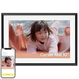Aura 10" HD WiFi Digital Picture Frame – Free Unlimited Cloud Storage – Send Photos from Phone – No Subscription – Auto On/Off – Gift for Parents & Grandparents (Gravel Mat, 10")