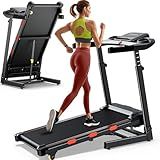 15% Auto Incline Treadmill for Home, Double Deck Treadmills with Incline,3.5HP Treadmills with Incline, Support Handrail/Console/App Control, Portable Treadmill Running Machine for Small Spaces