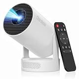 Mini Projector with WiFi and Bluetooth, Portable Projector with 4k 1080P, 5w Soundbase Speaker, 170 ANSI, 210° Rotation, Auto Vertical Keystone, Smart Projector for Home Bedroom Outdoor, HY300 Ultra