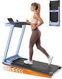 5% Incline Walking Pad Treadmill, 300LB Capacity Folding Treadmills for Home, Walking pad with Handle bar, 3.0 HP Quiet Dual Cushion System