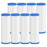Cold Plunge Water Filter Cartridges, 50 Micron Sediment Filters - 10” Universal Fit (2.5” x 10”), Compatible with Cold Plunge Tubs, Under Sink & Whole House Systems, 8 Pack | Remove Sand, Rust, Debris