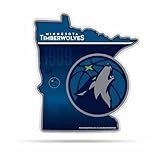 Rico Industries NBA Basketball Minnesota Timberwolves State Shape Shape Cut Pennant - Home and Living Room Décor - Soft Felt EZ to Hang