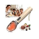 Heated Ice Cream Scoop for Hard Ice Cream, 3-Speed Electric Ice Cream Scooper with USB-C Fast Charging, Cordless & Rechargeable, Ergonomic Handle for Arthritis & Weak Hands,LED Display, Easy to Clean