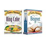 Mam Papaul's - Variety Bundle - 1 each of King Cake 28.5 oz and Beignet Mix 8 oz