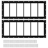 NeatiEase 2 Pack Shed Windows 10"x35", Transom Window Fixed Design with Tempered Glass for Playhouses, Sheds, Garage and Chicken Coops (Black)