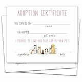 Gihyan Dog Adoption Certificate, Colorful Puppy Certificates of Adoption, Adopt Dog Gifts for Dog Puppy Birthday Parties, Adopting A Pet Party Favors Supplies, 10 Pcs Pet Adoption Certificates -11