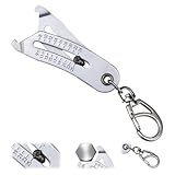 Portable Precise Thread Size Checker Keychain, Thread Size Verification Tool, Nuts and Screws Thread Checker, Quick Hand Measuring Tool (2)