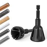 LATTHANT Deburring External Chamfer Tool with Tungsten Carbide Blade, Bolt Thread Repair Tool for 1/8" to 1" (3-25 mm), Burr Removal Tool for Metal, Chamfer Bit with Hex Shank, 2 Size