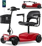 WayCare 15-25 Miles Long Range Mobility Scooter,Weight Capacity 300 LBS+ Powered Mobility Scooters for Seniors, Compact Duty Mobile for Travel with LED Headlight and Detachable Basket