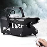 Fog Machine LURT 500W Mini Smoke machine with Wireless Remote Control and Auto Mode Portable for Parties,Outdoor,Halloween,Wedding,Stage,Effect,indoor,Disco and Disinfection 2000CFM,Fuse Protection