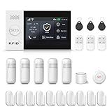 PGST Home Security Systems,Wireless Alarm System with 4G SMS/Tuya App Instant Alerts,Motion Detector,Door Alarm Sensors,Remote,Work with Alexa and Google,24 Piece Kits for Home,Villa,No Monthly Fee