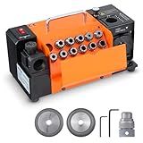 VEVOR Drill Bits Sharpener, 3-13mm Drill Bits Grinder Sharpener, Lip Relief Angle & 95°-135° Point Angle Adjustable Drill Bit Re-Sharpener, Portable Sharpening Machine with 11 Collets, CBN & SDC Wheel