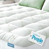 Niagara Sleep Solution Ultra Soft King Size Mattress Topper - Rayon Derived from Bamboo Pillow Top Mattress Pad for Back Pain Relief - Naturally Cooling for Hot Sleepers, Green