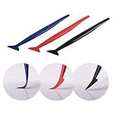 FOSHIO Vinyl Car Wrapping Flexible Micro Squeegee Curves Slot Tint Tool Set 3 in 1 with Different Hardness for Installing Vehicle Wraps and Auto Stickers