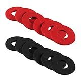 DUSCOKE 12PCS Battery Terminal Anti Corrosion Washers, 6 Red and 6 Black Battery Top & Side Terminal Protector, Universal Fiber Shim Accessories for Cars (Red/Black)