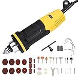 VOTOER 500W Electric Mini Die Drill Grinder Carver Set Power Rotary Tool, Adjustable 6 Step Variable Speed, 31000 RPM, with Removable Transparent Safety Guard