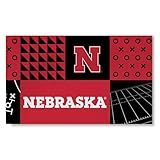 NORTHWEST NCAA 3 X 5 Feet Washable Area Living Rug, Nebraska Cornhuskers