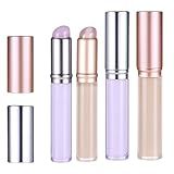 4Pcs Silicone Lip balm Brush Applicator, Multi-Purpose Makeup Blending Brush with Lid Makeup Beauty Tool Soft for Lip Clay, Lips Balm, Gloss, Concealer