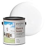 EVOLVE Barn & Fence: Swift Shield High Durability and Scratch-Resistant Paint for Storage Sheds, Outbuildings, and Fences (1 Gallon, White)