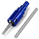 QWORK Broken Pipe Extractor Tool Set, 3-in-1 Internal Pipe Wrench for 1/2" 3/4" 1" Pipes, Hex Shank for Electric Drill or Hand Use, Removes Broken PVC/CPVC/PEX Pieces, Valves & Faucet Nipples