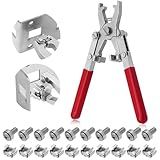 Rotable Cage Nut Tool and 10Sets Rack Screws, Cage Nut Installing/Removing Server Room Rack Side and Top, IT, Data Center, Cabinet, Server Shelves Fixing, Tool for Cage Nut of M4 M5 M6 M8 M10-(Red)