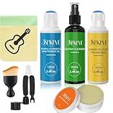 KTKTVE Guitar Cleaning Kit – 8-Pack Complete Care Set with Innovative Sponge Applicator | Guitar Cleaner, Lemon Oil(fretboard oil), Polish Wax, String Cleaner, Winder, Brush & Microfiber Cloth