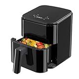 NEWBULIG Air Fryer, Compact Digital 3 Qt Airfryer with Nonstick Plate & Dishwasher Safe Basket, Quick Easy Meals, Features Auto Shutoff and Simple Touchscreen, Ideal for Small Spaces